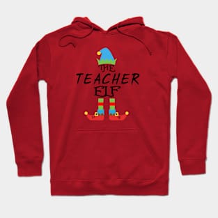 The Teacher Elf Matching Family Group Christmas Party Hoodie